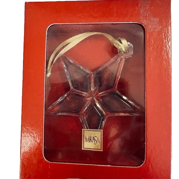 Mikasa Holiday Collection, Blue Crystal Star Christmas Ornament 5 point, Box - Picture 1 of 10